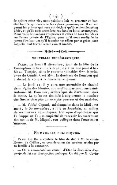 L'ami de la religion et du roi journal ecclesiastique, politique et litteraire