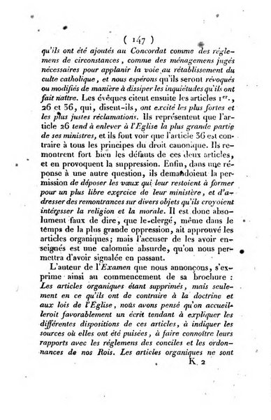 L'ami de la religion et du roi journal ecclesiastique, politique et litteraire