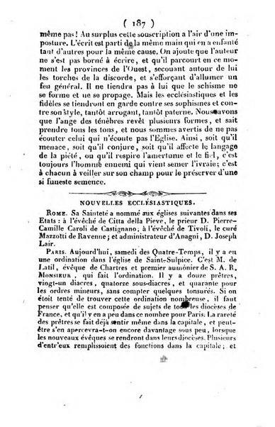 L'ami de la religion et du roi journal ecclesiastique, politique et litteraire