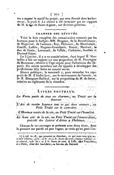 L'ami de la religion et du roi journal ecclesiastique, politique et litteraire