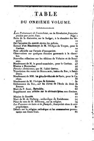 L'ami de la religion et du roi journal ecclesiastique, politique et litteraire