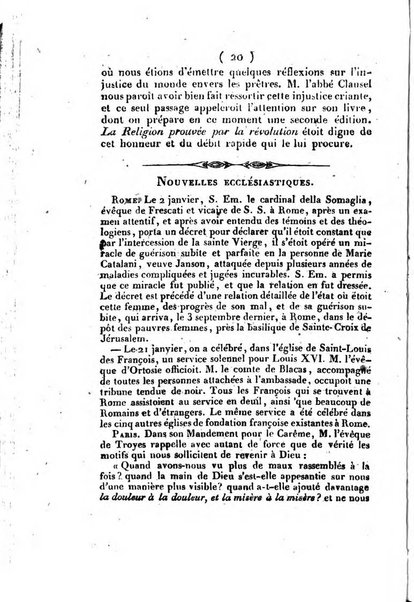 L'ami de la religion et du roi journal ecclesiastique, politique et litteraire