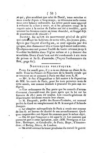 L'ami de la religion et du roi journal ecclesiastique, politique et litteraire