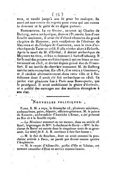 L'ami de la religion et du roi journal ecclesiastique, politique et litteraire