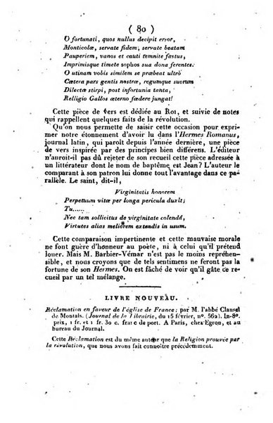 L'ami de la religion et du roi journal ecclesiastique, politique et litteraire