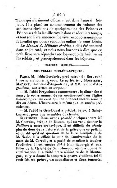 L'ami de la religion et du roi journal ecclesiastique, politique et litteraire