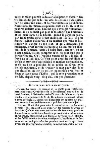 L'ami de la religion et du roi journal ecclesiastique, politique et litteraire