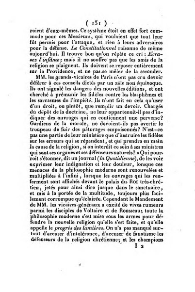 L'ami de la religion et du roi journal ecclesiastique, politique et litteraire