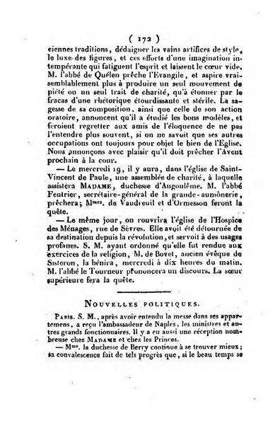 L'ami de la religion et du roi journal ecclesiastique, politique et litteraire