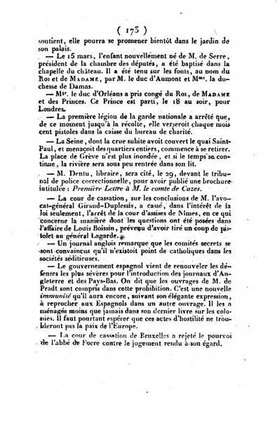 L'ami de la religion et du roi journal ecclesiastique, politique et litteraire