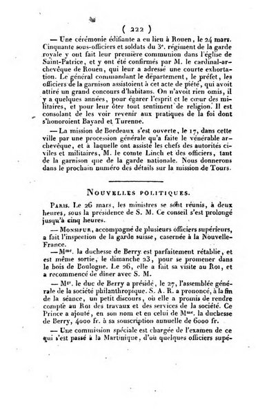 L'ami de la religion et du roi journal ecclesiastique, politique et litteraire