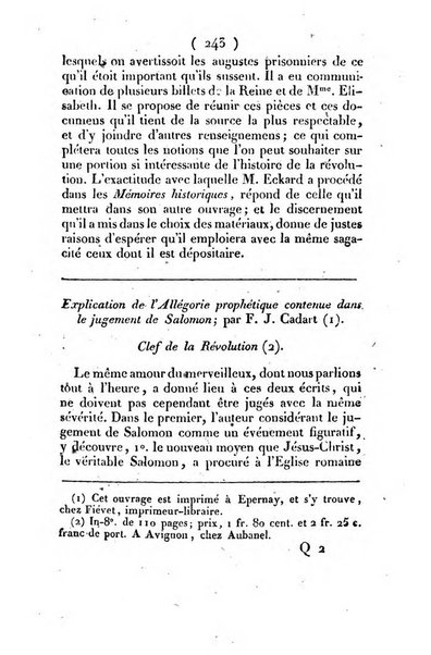 L'ami de la religion et du roi journal ecclesiastique, politique et litteraire