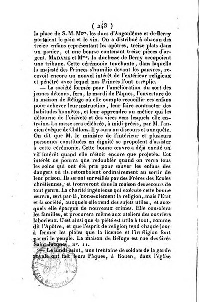 L'ami de la religion et du roi journal ecclesiastique, politique et litteraire