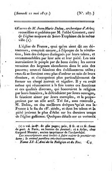 L'ami de la religion et du roi journal ecclesiastique, politique et litteraire