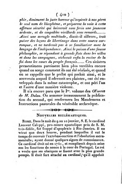 L'ami de la religion et du roi journal ecclesiastique, politique et litteraire