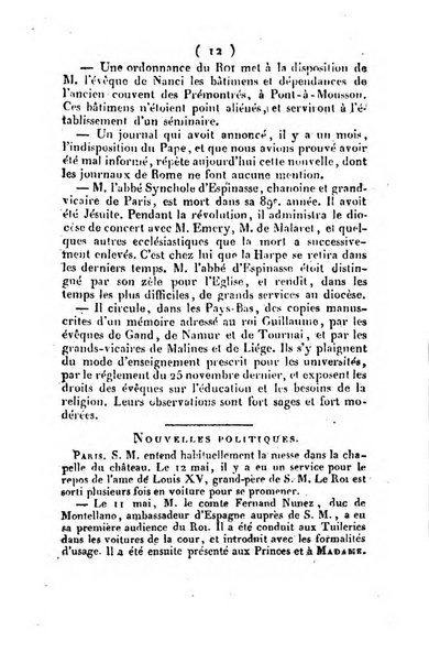 L'ami de la religion et du roi journal ecclesiastique, politique et litteraire