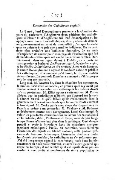 L'ami de la religion et du roi journal ecclesiastique, politique et litteraire