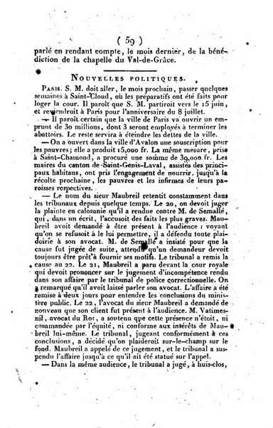 L'ami de la religion et du roi journal ecclesiastique, politique et litteraire