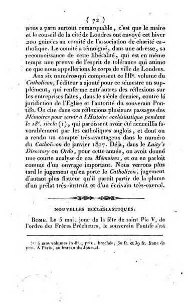 L'ami de la religion et du roi journal ecclesiastique, politique et litteraire