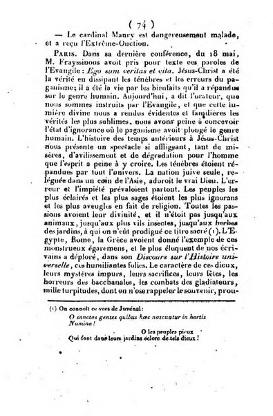 L'ami de la religion et du roi journal ecclesiastique, politique et litteraire