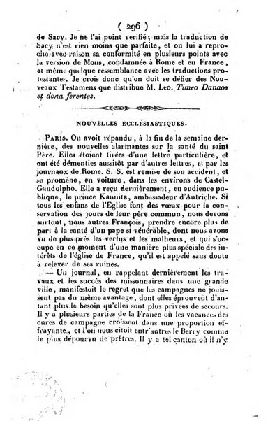 L'ami de la religion et du roi journal ecclesiastique, politique et litteraire