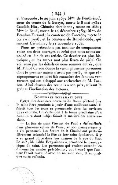 L'ami de la religion et du roi journal ecclesiastique, politique et litteraire