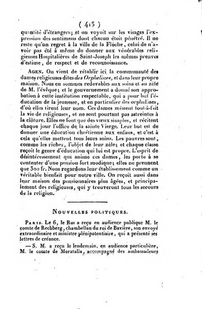 L'ami de la religion et du roi journal ecclesiastique, politique et litteraire