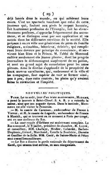 L'ami de la religion et du roi journal ecclesiastique, politique et litteraire