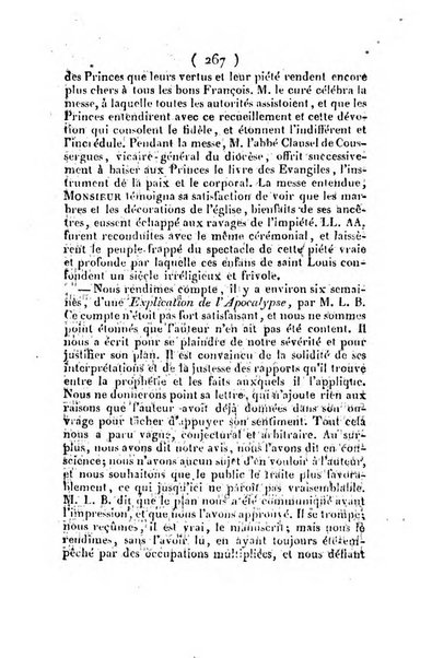 L'ami de la religion et du roi journal ecclesiastique, politique et litteraire