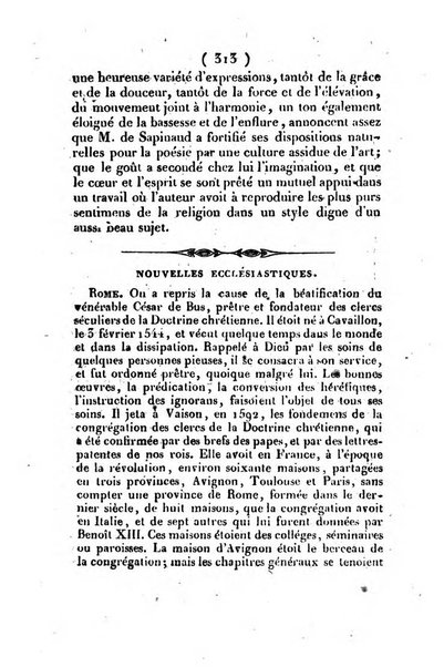 L'ami de la religion et du roi journal ecclesiastique, politique et litteraire