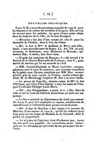 L'ami de la religion et du roi journal ecclesiastique, politique et litteraire