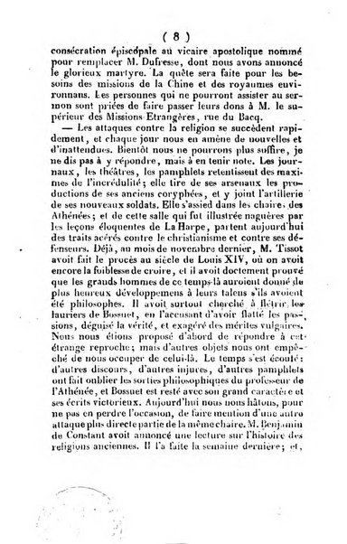 L'ami de la religion et du roi journal ecclesiastique, politique et litteraire