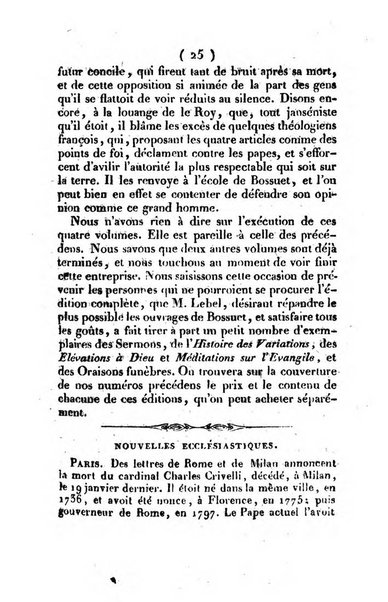 L'ami de la religion et du roi journal ecclesiastique, politique et litteraire