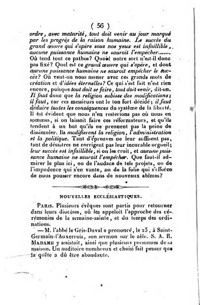 L'ami de la religion et du roi journal ecclesiastique, politique et litteraire