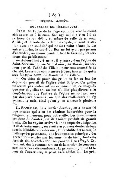 L'ami de la religion et du roi journal ecclesiastique, politique et litteraire