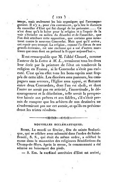 L'ami de la religion et du roi journal ecclesiastique, politique et litteraire