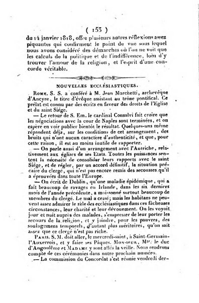 L'ami de la religion et du roi journal ecclesiastique, politique et litteraire