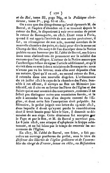 L'ami de la religion et du roi journal ecclesiastique, politique et litteraire