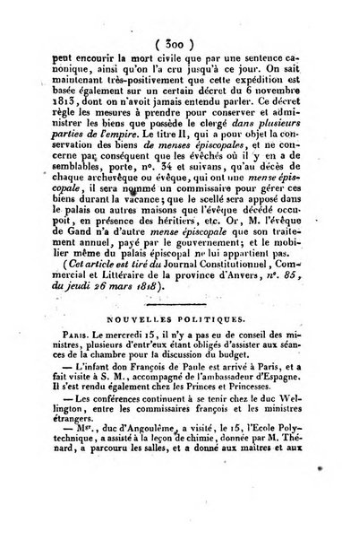 L'ami de la religion et du roi journal ecclesiastique, politique et litteraire