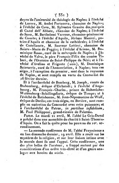 L'ami de la religion et du roi journal ecclesiastique, politique et litteraire