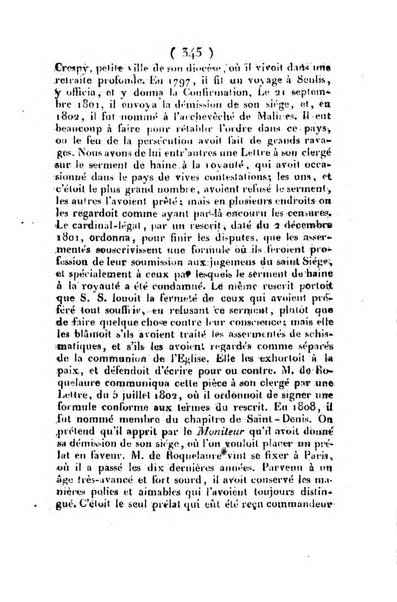 L'ami de la religion et du roi journal ecclesiastique, politique et litteraire