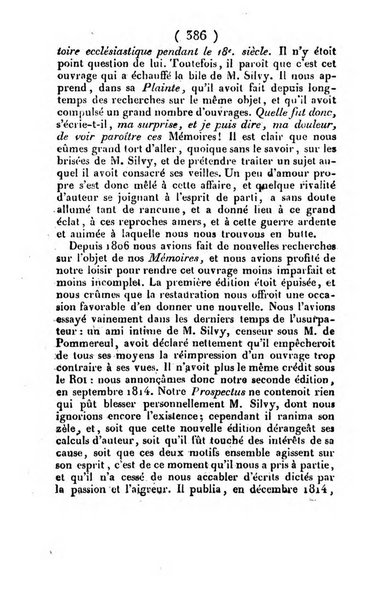 L'ami de la religion et du roi journal ecclesiastique, politique et litteraire