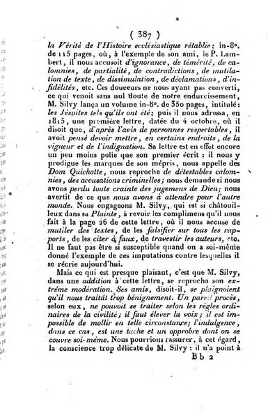 L'ami de la religion et du roi journal ecclesiastique, politique et litteraire