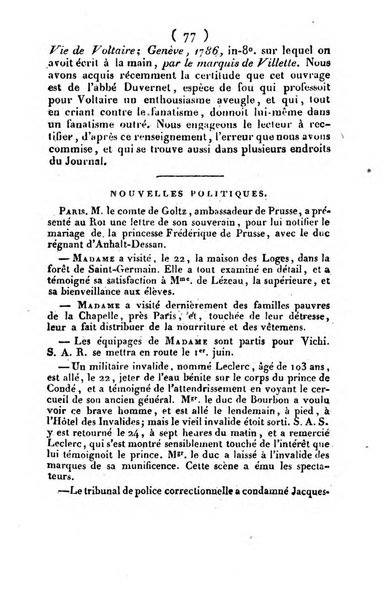 L'ami de la religion et du roi journal ecclesiastique, politique et litteraire