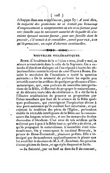 L'ami de la religion et du roi journal ecclesiastique, politique et litteraire