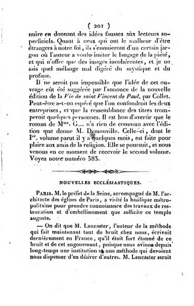 L'ami de la religion et du roi journal ecclesiastique, politique et litteraire