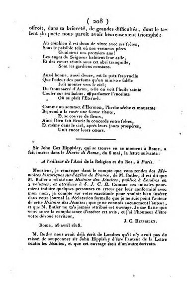 L'ami de la religion et du roi journal ecclesiastique, politique et litteraire