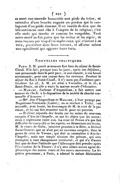 L'ami de la religion et du roi journal ecclesiastique, politique et litteraire