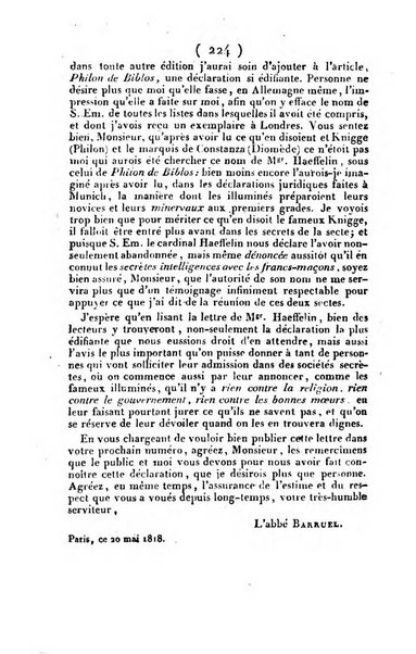 L'ami de la religion et du roi journal ecclesiastique, politique et litteraire