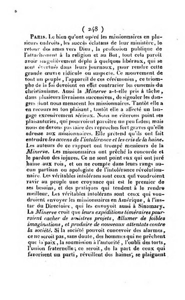 L'ami de la religion et du roi journal ecclesiastique, politique et litteraire